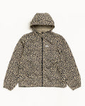 LEOPARD NYLON HOODED JACKET