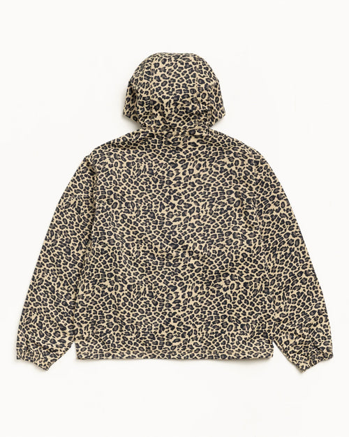 LEOPARD NYLON HOODED JACKET