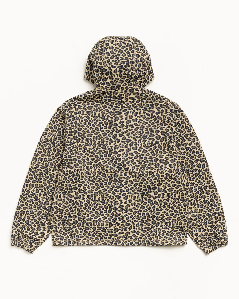 LEOPARD NYLON HOODED JACKET