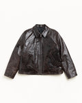 LEATHER CARMEL WORK JACKET